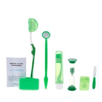 Kit orthodontique 8 en 1, ensemble d'hygiène dentaire avec brosse à dents orthodontique, brosse interdentaire, fil dentaire, cire dentaire, miroir, étui de voyage, OEM