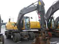 Excavadora de Ruedas EW145B, Equipo de Excavación de Carga Pesada para la Construcción de Caminos Rurales y Manipulación de Suelos en Bolivia