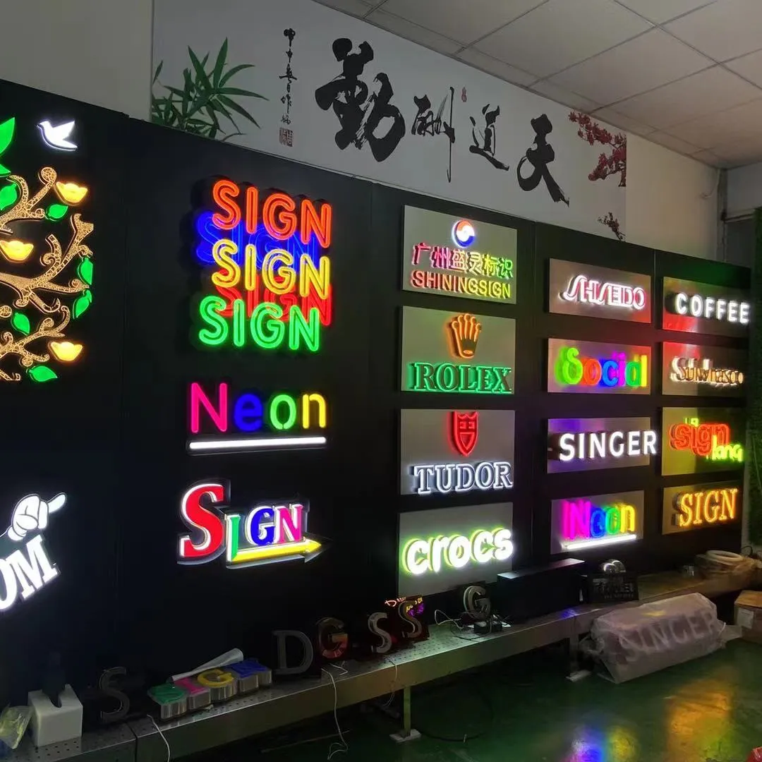 Grande negozio di logo grande segnaletica lettere giganti LED illuminano le lettere insegne luminose senza limiti del segno della lettera logo sulla parete
