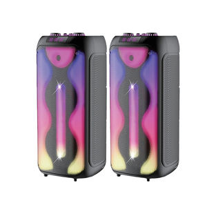 Dual 8 "High Power Theatre Party Blue Tooth Sound Tower Speaker con batería recargable Caja de madera 30W - Product Image 5