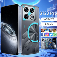 Venta Directa de Fábrica, Teléfono Inteligente Original GT20 Pro de 7.3 Pulgadas HD Android 14, 16GB+1TB, CPU Deca Core, Desbloqueo Facial, 5G Español, 108MP, 65W