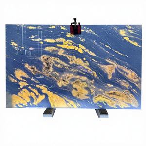 Moderna Lastra di Marmo Brasiliano Naturale di Lusso, Cielo Blu e Nuvole Bianche, Traslucido per Arredamento Casa, Top Cucina, Tavolo, Vanità, Pavimento - Product Image 1