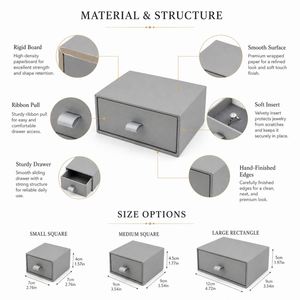 Caja de Almacenamiento de Joyería Personalizada con Impresión de Logotipo, Colores Elegantes para Anillos, Pendientes, Pulseras, Regalos y Empaque Minorista - Product Image 4