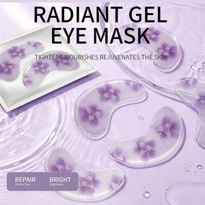 Mascarilla de gel radiante para ojos con estampado de lavanda, hidratante y nutritiva para reparar el área de los ojos y aumentar el brillo - Product Image 1