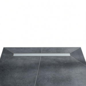 Plato de ducha enlazable de 120x120 con desagüe lineal integrado para diseño de suelo - Product Image 3