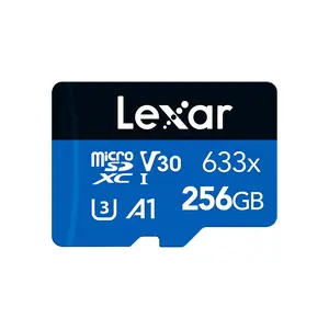 Lexar 633X存储卡256GB微型tf卡高达100M/S C10 U3 U1闪存读卡高音量