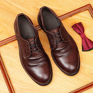 Men's Business Casual Leather <b>Shoes</b> Full Grain Leather Lace Up British Style Norwegian Welt Handmade Men's <b>Shoes</b> - Product Image 3