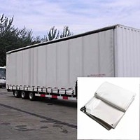 Tissu pour rideau latéral de camion, PVC haute résistance 610-750 g/m², taille personnalisée pour rideau latéral de remorque