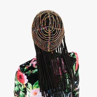 Bandeau avec strass colorés fait à la main pour mariée, style indien, accessoire pour cheveux, pour mariage, nouvelle collection