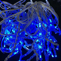 Guirlande lumineuse en caoutchouc d'extérieur, guirlande lumineuse en forme de glaçon, lumières LED scintillantes, rideau lumineux de Noël, fil blanc pour décorations de Noël
