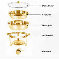 Ensemble de réchauds de buffet multifonctionnels à grande capacité, robustes et durables, chauffe-plats innovants pour la restauration