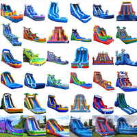 Toboggan aquatique gonflable commercial d'occasion Airmyfun A82024 Pool 26ft Red Wild Thing 22 pieds à vendre en gros