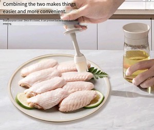 Long Handle Silicone Oil <b>Brush</b> Integrated Oil <b>Bottle</b> High Temperature Resistant Food Grade Reusable Baking - Product Image 2
