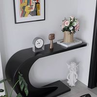 Table console moderne italienne, style simple et luxueux, meubles pour la maison, salon, entrée, couloir, noir
