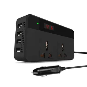 Inversor de corriente para coche, dispositivo de 200 W dc 12v a ac 110v 220v 200 vatios con 4 usb 6.2a