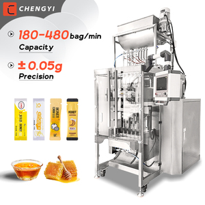 เครื่องบรรจุซองแบบอัตโนมัติหลายเลนแนวตั้ง เครื่องบรรจุของเหลวแบบซองปิดผนึกด้านหลัง เครื่องบรรจุซองน้ำผึ้ง - Product Image 1