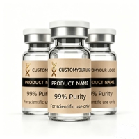 Étiquettes autocollantes personnalisées pour flacons de peptides, résistantes à l'eau, imprimées, pour cosmétiques faciaux à base de peptides.