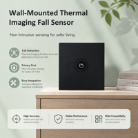 Détecteur de chute WiFi Tuya Tranrule avec imagerie thermique, type 86, panneau mural, pour soins aux personnes âgées, sans caméra, maison intelligente