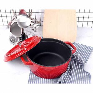 Nouvel ensemble de casseroles de cuisine émaillées personnalisées les plus vendues, batterie de cuisine en fonte émaillée antiadhésive en gros - Product Image 4