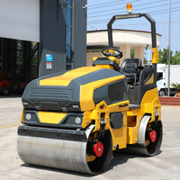 Nouvelle rouleuse vibrante à double tambour Sinoreal SR1200 de 3 tonnes, moteur diesel Euro 5 EPA CE avec pompe pour le nivellement en travaux routiers
