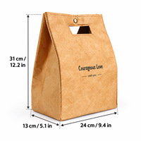 Sac à lunch isotherme en papier DuPont avec doublure en aluminium, sac à lunch thermique léger, sac de rangement alimentaire portable pour le travail