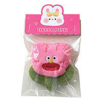 Porte-clés en peluche amusant et original en forme de fleur, pendentif décoratif pour sac, breloque florale Kawaii, vente en gros
