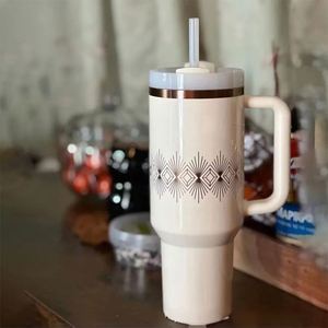 40oz Stainless Steel <b>Large</b> Coffee Travel <b>Mug</b> Portable Thermal Cup Tumbler 40oz with Handle Lid for Car - Product Image 1
