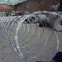 Fil de fer galvanisé à prix imbattable, barbelé en spirale concertina, diamètre 980 mm, pour la partie supérieure des clôtures de sécurité de haute sécurité