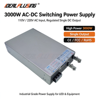 Alimentation électrique à découpage AC/DC 3000W 110V 220V régulée à sortie unique pour LED avec certifications CE FCC RoHS