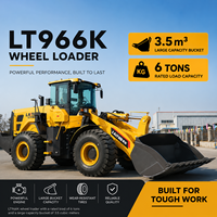 Chargeuse sur pneus télescopique agricole Laituo LT966k 6 tonnes 4x4 avec moteur Weichai et godet de 3,5 m