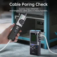 Localizador de Cables Inteligente FNIRSI LPM-10A, Rastreador de Líneas RJ45 RJ11, Medidor de Longitud, Puerto Flash, Anti-Interferencia, Pantalla a Color de 2.4 Pulgadas, 1% de Precisión