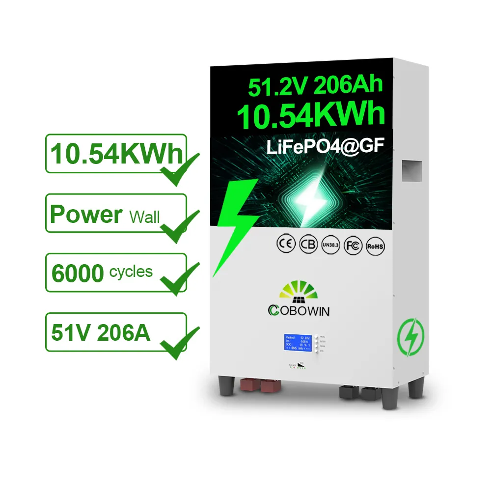 Bateria Powerwall 10kwh mais vendida, 51,2v, 200ah, 280ah, 100ah, para uso doméstico, 48v, 5kwh, armazenamento de energia solar, bateria Lifepo4