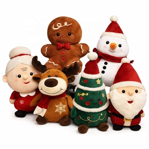 Peluche personnalisée de Noël : Père Noël, Bonhomme de neige, Renne, Bonbon de gingembre, Mme Noël, Arbre de Noël – Peluches de fêtes sur mesure - Product Image 1