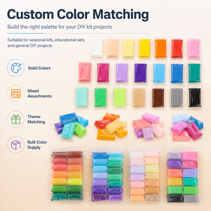 Paquetes de Arcilla Personalizados al por Mayor para Kits de Bricolaje 2g-100g, Suministro de Arcilla de Secado al Aire a Granel con Combinación de Colores OEM, Marca Privada - Product Image 2