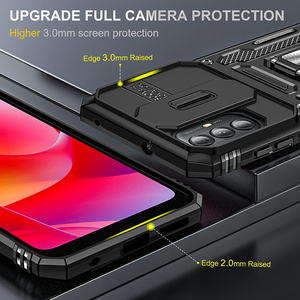 Cubiertas de teléfono con soporte para cámara para Motorola G Power 2025 2024 G84 G54 G14 G 5G 2025 anillo de rotación Kickstand PC protección a prueba de golpes - Product Image 3