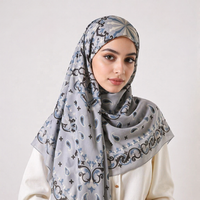 Foulard carré en mousseline de soie cristalline 130*130cm, en polyester et soie, à rayures géométriques, réversible, absorbant la transpiration, pour femme, turban, foulard de tête