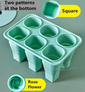 Collapsible Popsicles Molds Silicone <strong>Ice</strong> Pop Molds Reusable Popsicle Stick with Drip <strong>Guards</strong> for Popsicle and <strong>Ice</strong> Cream BPA Free - Product Image 6