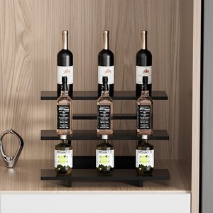 Wine Rack 3 Tier Desktop Display <b>Stand</b> For Party Beverage Storage Rectangle Shape - Product Image 1