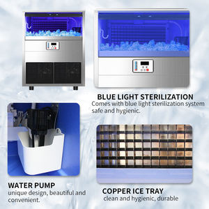 Máquina de Hielo en Cubos Comercial con Pantalla LED, Máquina de Hielo de 80 kg/24 h para Restaurantes, Bares, Cafeterías, Máquina de Hielo Portátil - Product Image 5