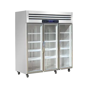 3 Glass Door Upright Display Refrigerator