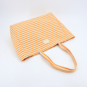 GRS GOTS Sac fourre-tout en toile de coton classique recyclé OEKO-TEX Sac fourre-tout à rayures Slouchy - Product Image 3