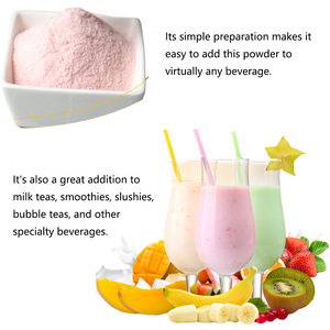 Multirasa teh susu bubuk stroberi mangga oranye untuk teh susu 1KG jus buah minuman bubuk instan bahan teh gelembung - Product Image 4