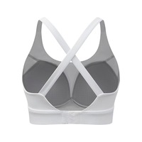 Débardeur de sport pour femme grande taille à bretelles croisées, haut de yoga respirant, maintien élevé, en nylon, logo personnalisé, vêtement de sport très élastique