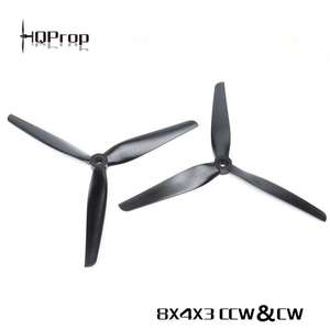 Juego de Hélices MacroQuad 8x4x3 de Tres Aspas con Una Hélice CW/CCW Duradera de Color Negro para Drones de Carreras FPV - Product Image 1
