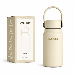 Nouvelle gourde isotherme classique en acier inoxydable à double paroi de 6,7 oz, bouteille d'eau de poche, anti-fuite, sans BPA, durable, 7 à 20 heures - Product Image 1