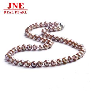Natural Pearl Necklace purple Round Beads purple Yuanbao Knot Pearl Necklace Mother's Day Gift for <strong>Elders</strong> - Product Image 5