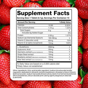 ODM OEM Label pribadi suplemen perawatan kulit Glutathione Plus Vitamin Effervescent tablet - Product Image 3