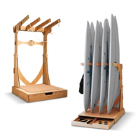 Support de planche à surf LISS Spirit pour 3 et 4 planches, rangement et présentation intérieurs pour longboard, shortboard, snowboard, wakeboard