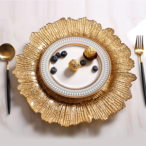 Assiettes de chargeur en plastique de luxe, vente en gros, décoration de mariage, assiette à dîner, chargement - Product Image 3