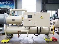 Enfriador de Tornillo de Segunda Mano de Alta Eficiencia 854KW R22, Unidad de Sistema de Refrigeración Industrial HVAC Comercial Enfriada por Agua